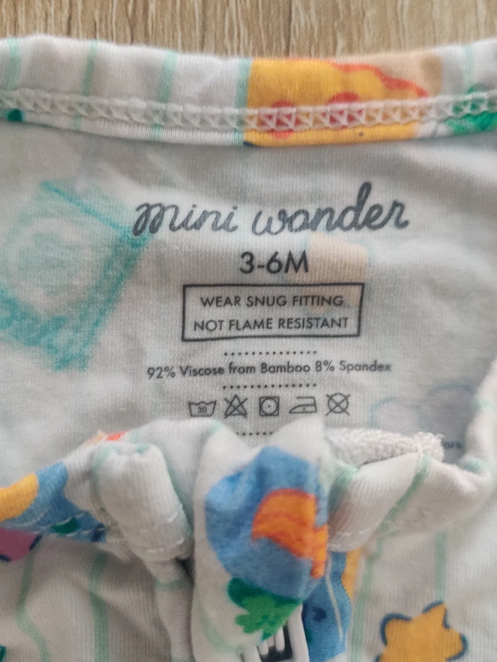 Mini Wonder Chi-Rish Pizza Hotdog Printed Footed One Piece Size 3-6mo